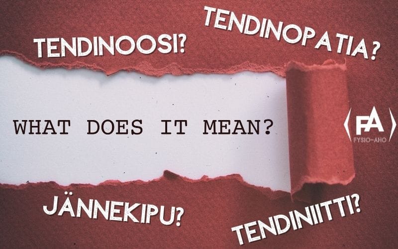 Tendinoosi, tendiniitti tulehdus, jännekipu vai tendinopatia